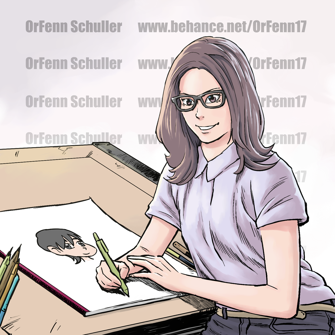 sketches digital painting Fan Art anime Illustrator storyboard social media line art work in progress tutorial