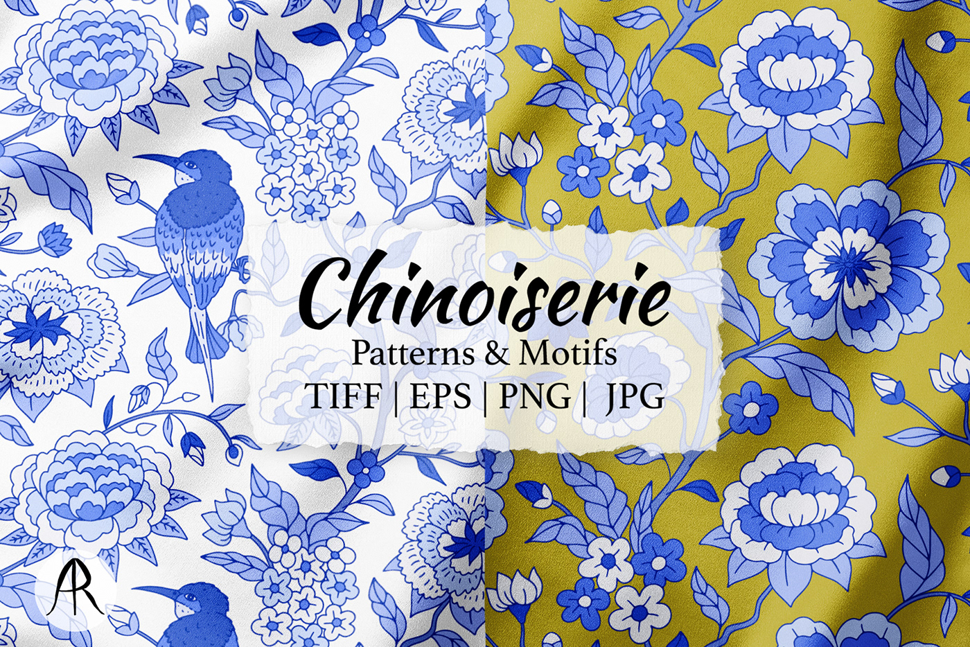 pattern print Vector Illustration surface design seamless pattern textile design  chinoiserie floral vector ILLUSTRATION 