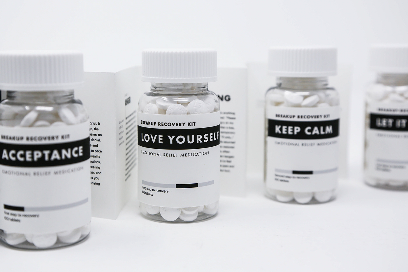 branding  packing Break up Recovery break up kit pill medication adobeawards