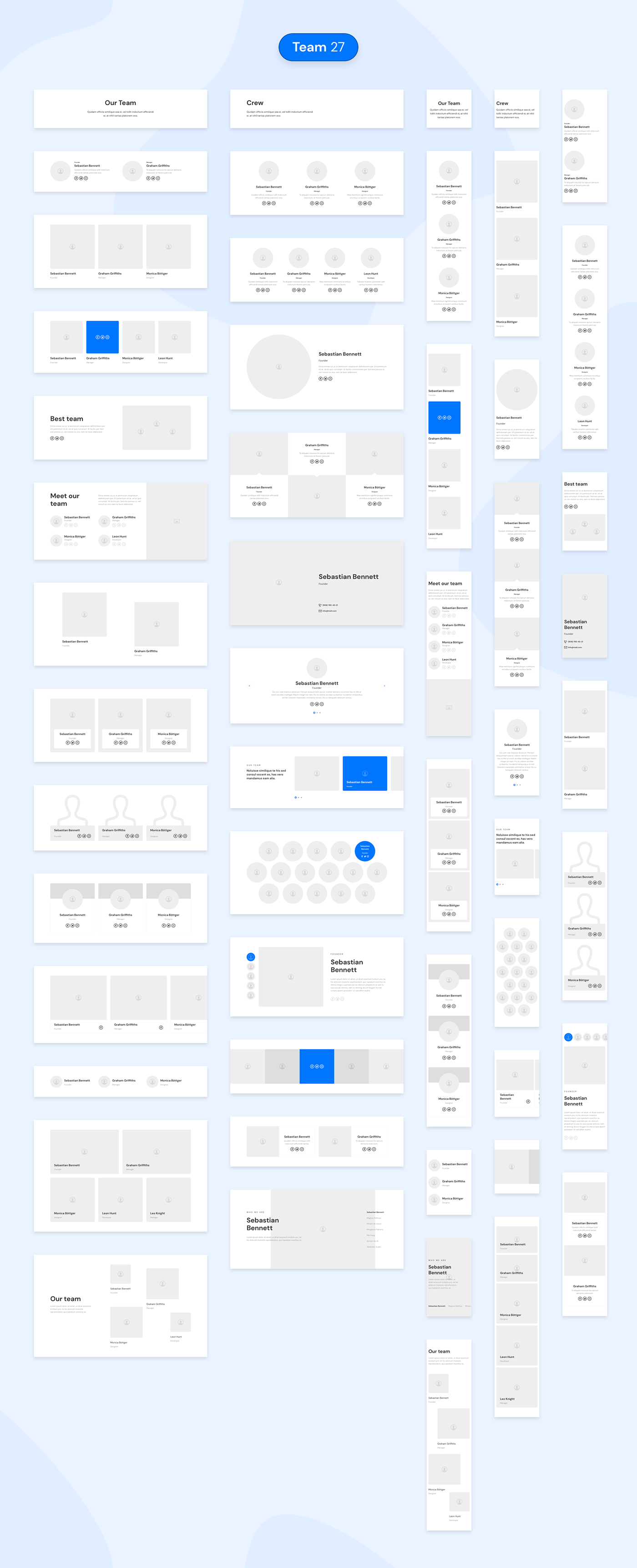 wireframe desktop mobile Web UI kit Responsive Adaptive