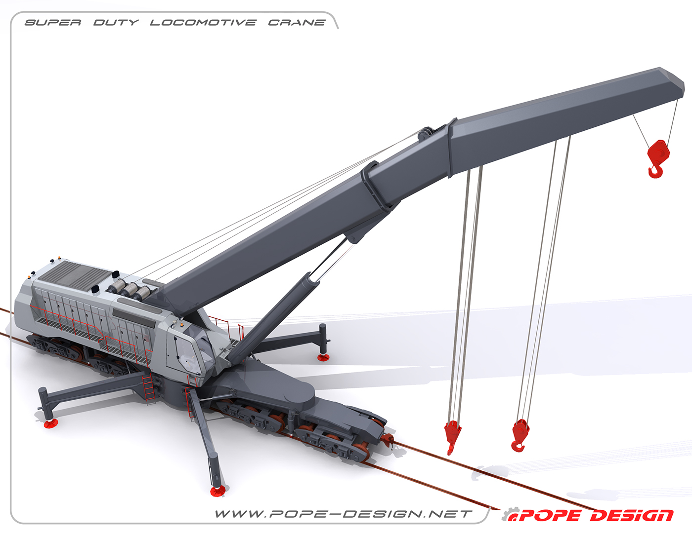 350 Ton Capacity Super Duty Rail Crane on Behance