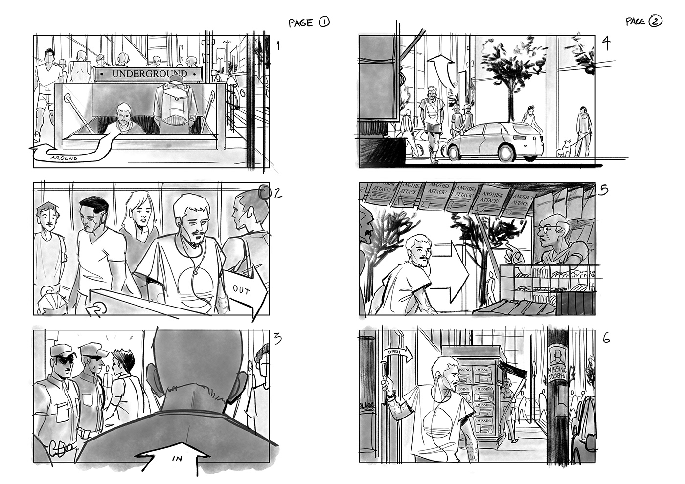 Drawing  storyboard story story artist city horror movie comics Sequential Art Comic Book