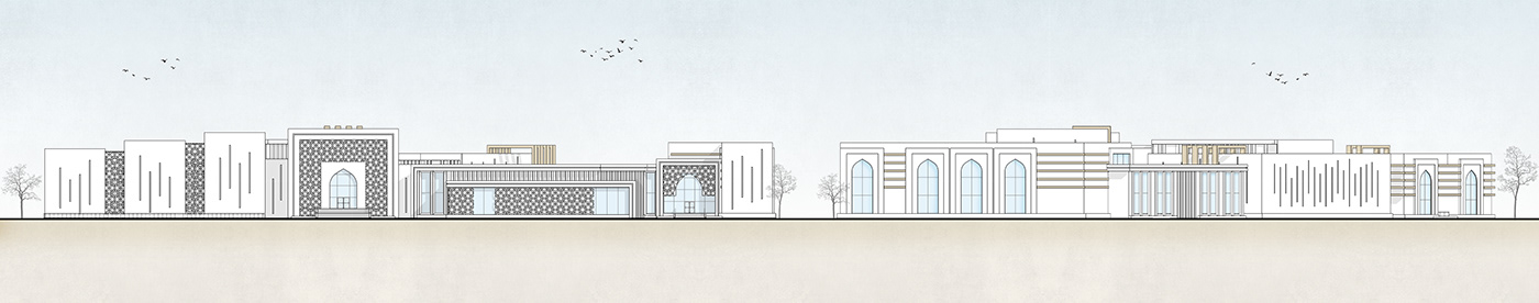 architecture archviz exterior Render visualization craft crafts center modern islamic graduation