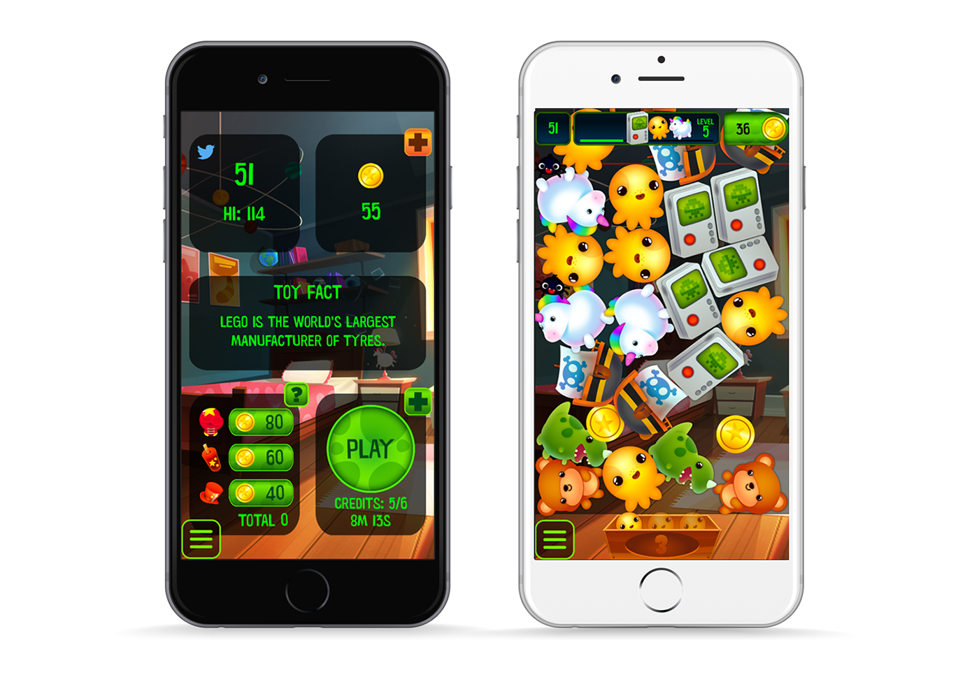 game design ILLUSTRATION  iphone app characters Halloween toys icons background