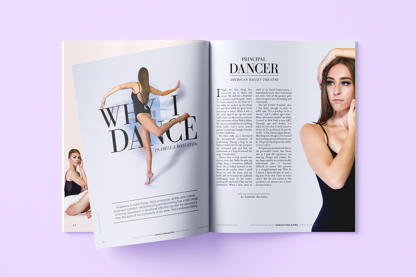 adagio ballet DANCE   editorial magazine Photography  studio