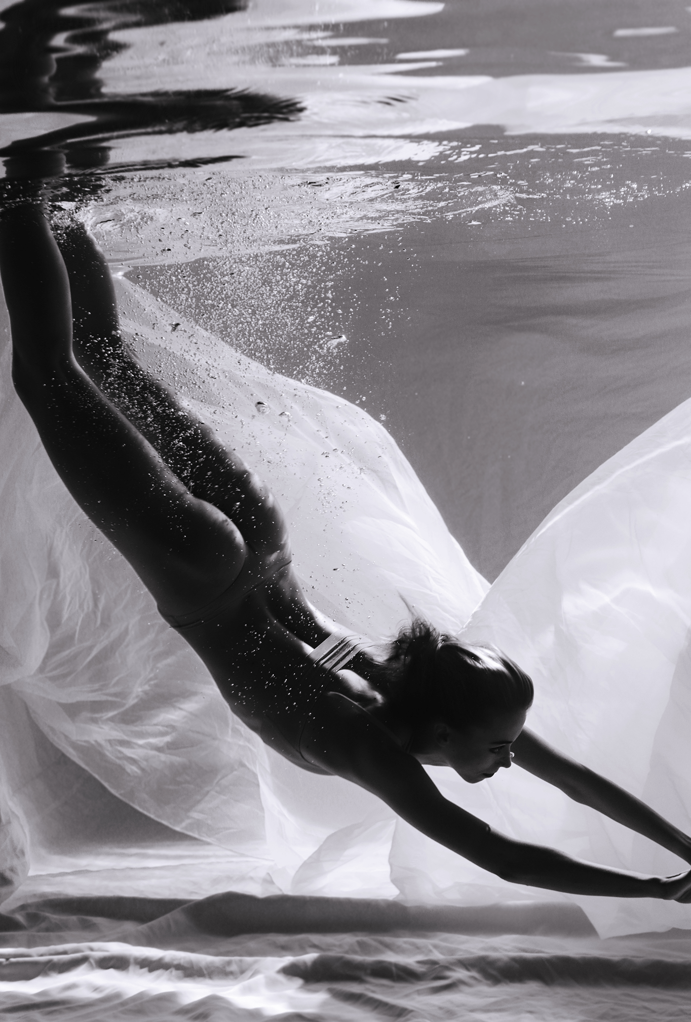 Canon woman portrait water swimming pool