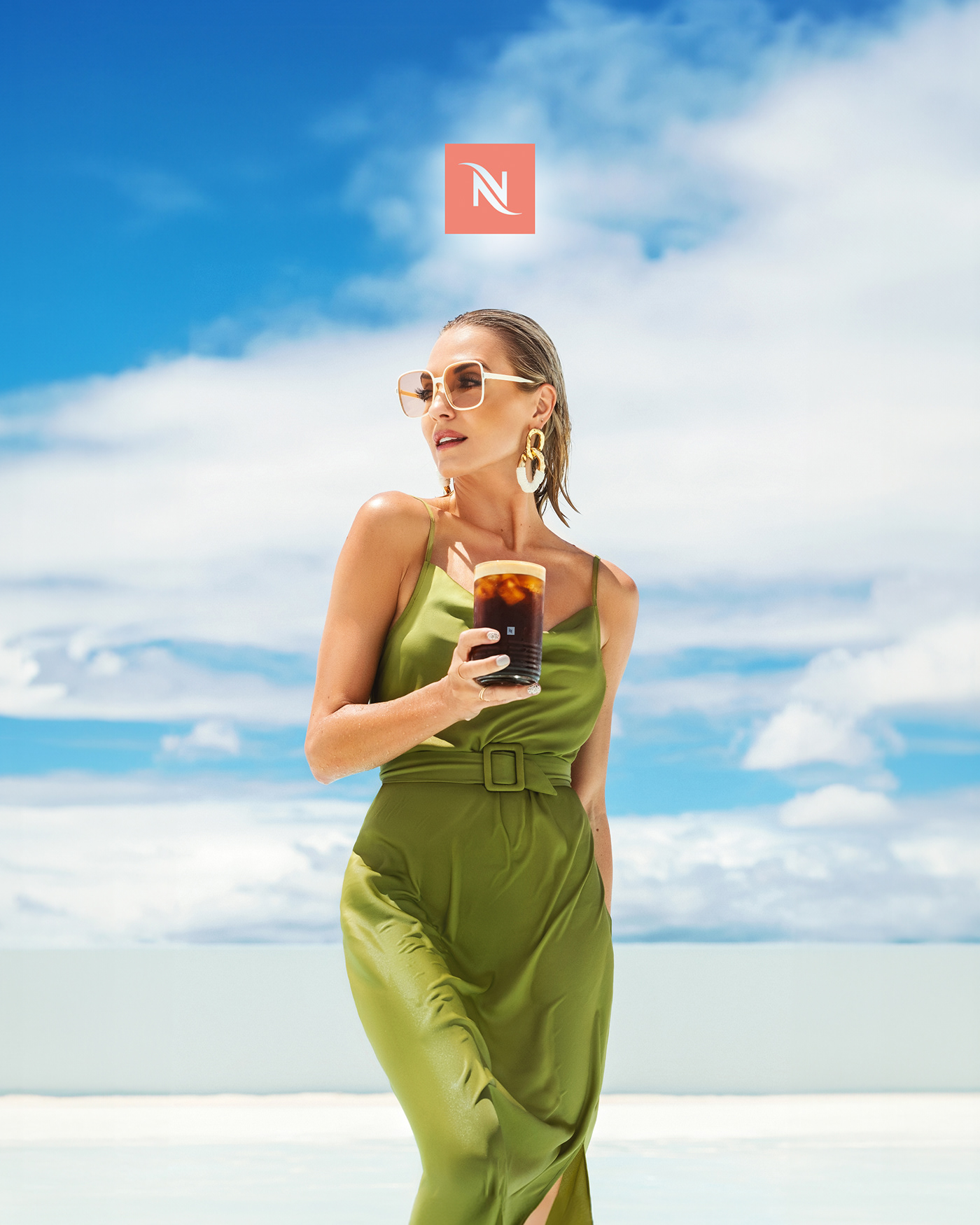 Nespresso Coffee models Fashion  Photography  summer vibes studio influencers Advertising 
