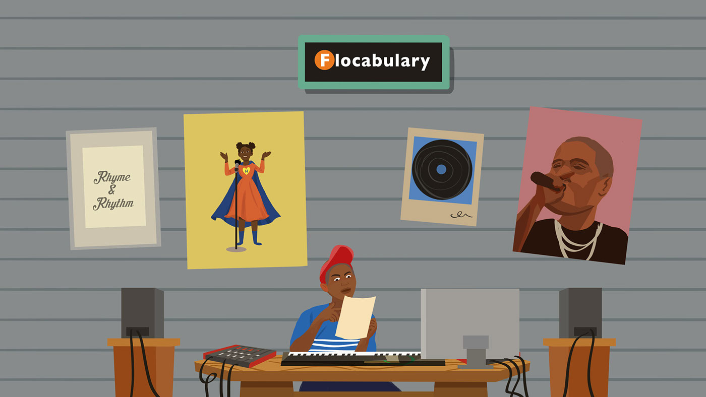 subway train flocabulary Character rapper hiphop