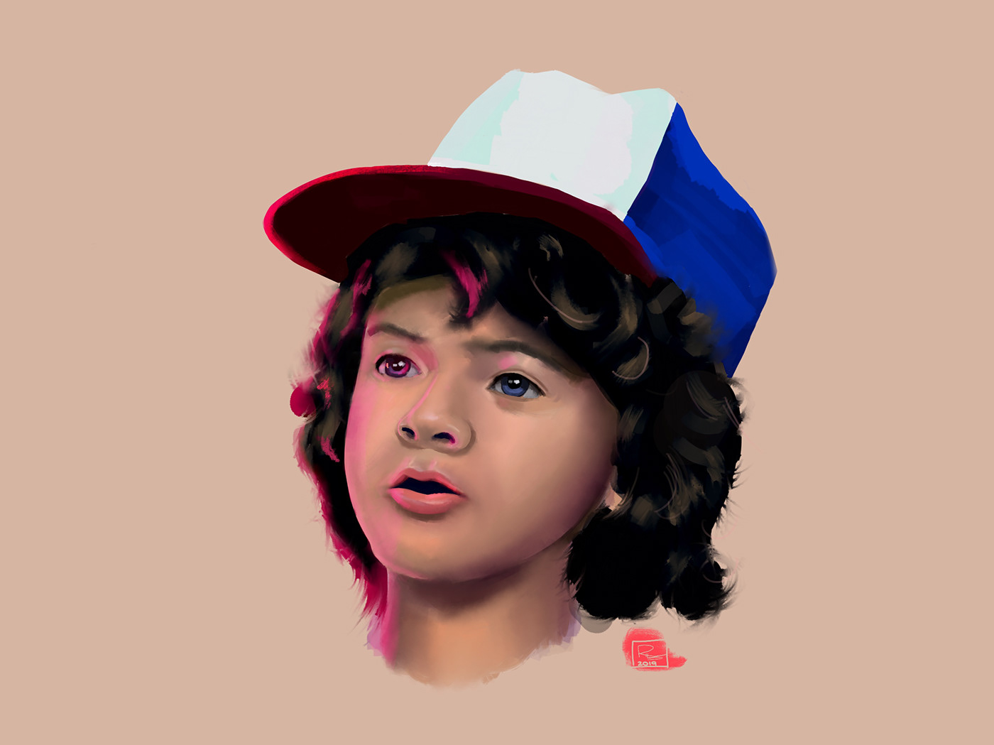 Stranger Things portrait Paintings Netflix eleven dustin mike will