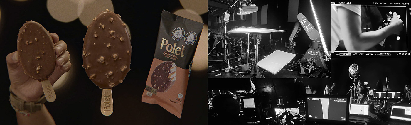 advertisement animation  CGI chocolate ice cream motion design motion graphics  Polet Render visual design