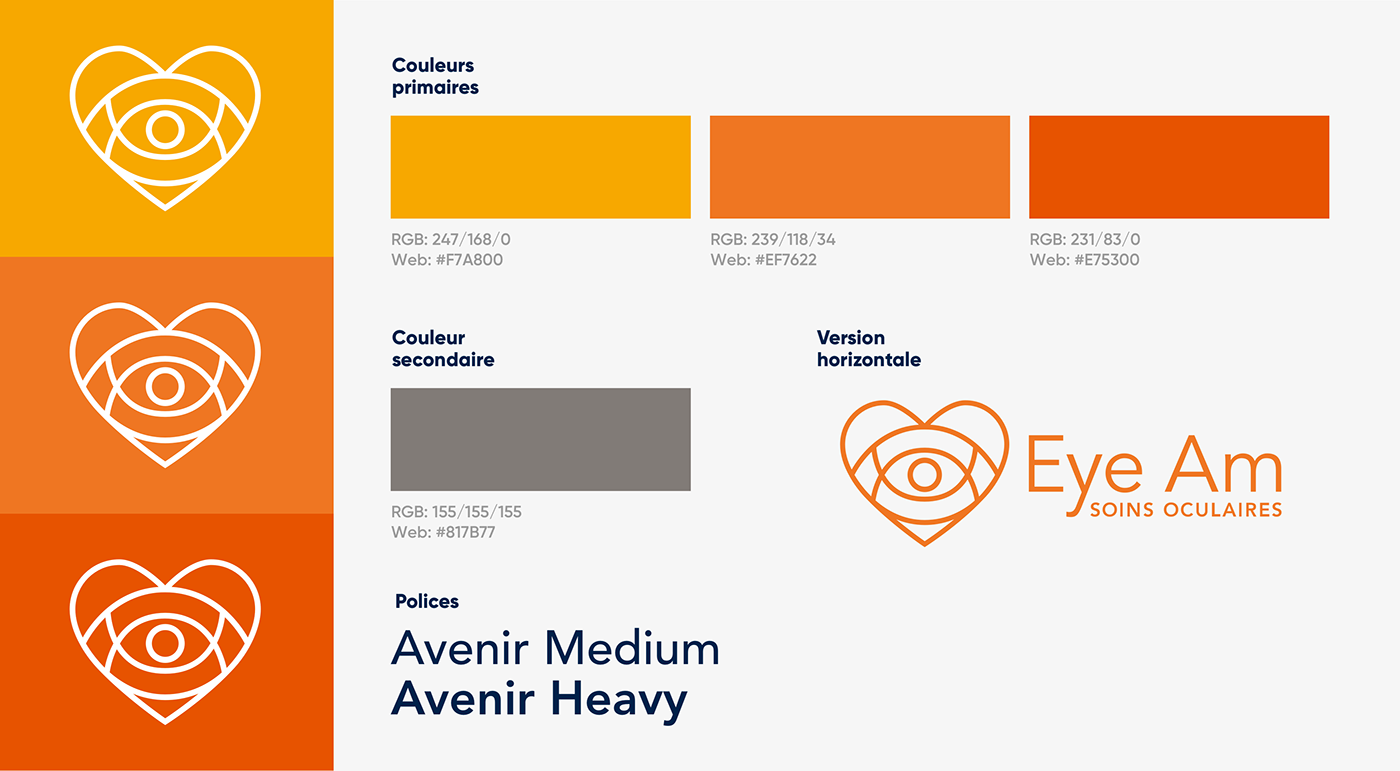 branding  brand logo design heart eye Website identity
