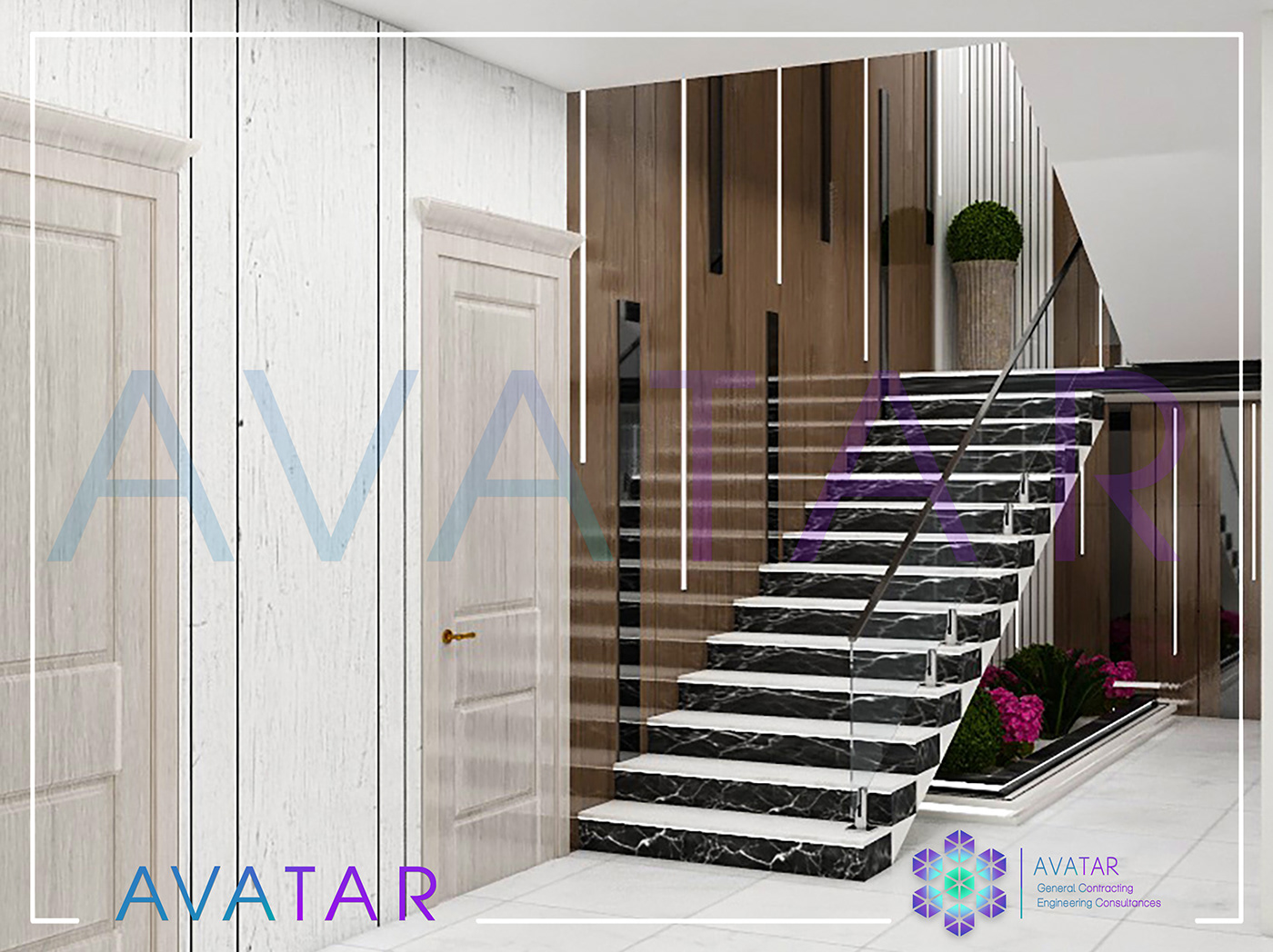 indoor architecture interior design  visualization modern Render vray 3ds max 3D