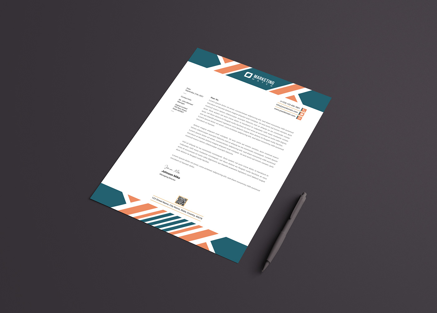 2021 letterhead branding  Corporate Identity design identity logo portfolio self branding Stationery visual identity