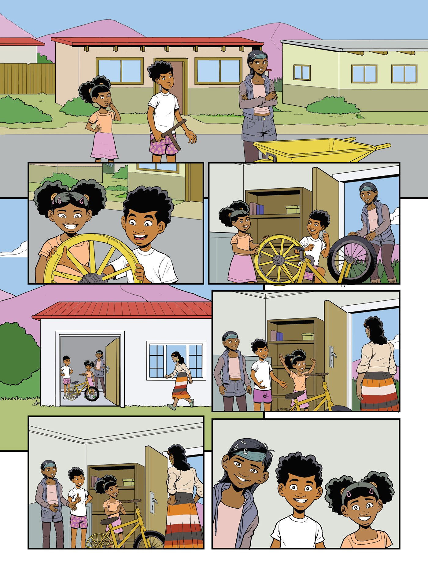 bicycle wheel  Bike cartoon Character design  comic concept concept art Digital Art  storyboard storytelling  