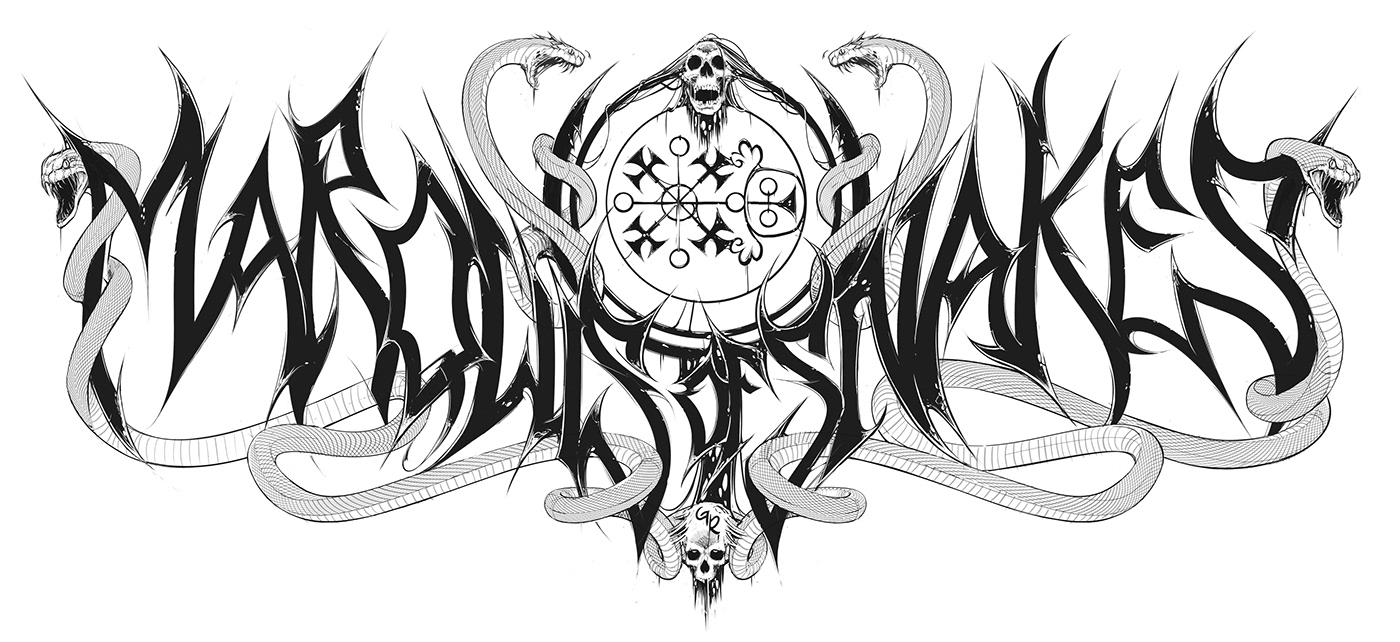 band logo logodesign lettering typography   Custom Blackmetal metal HeavyMetal music