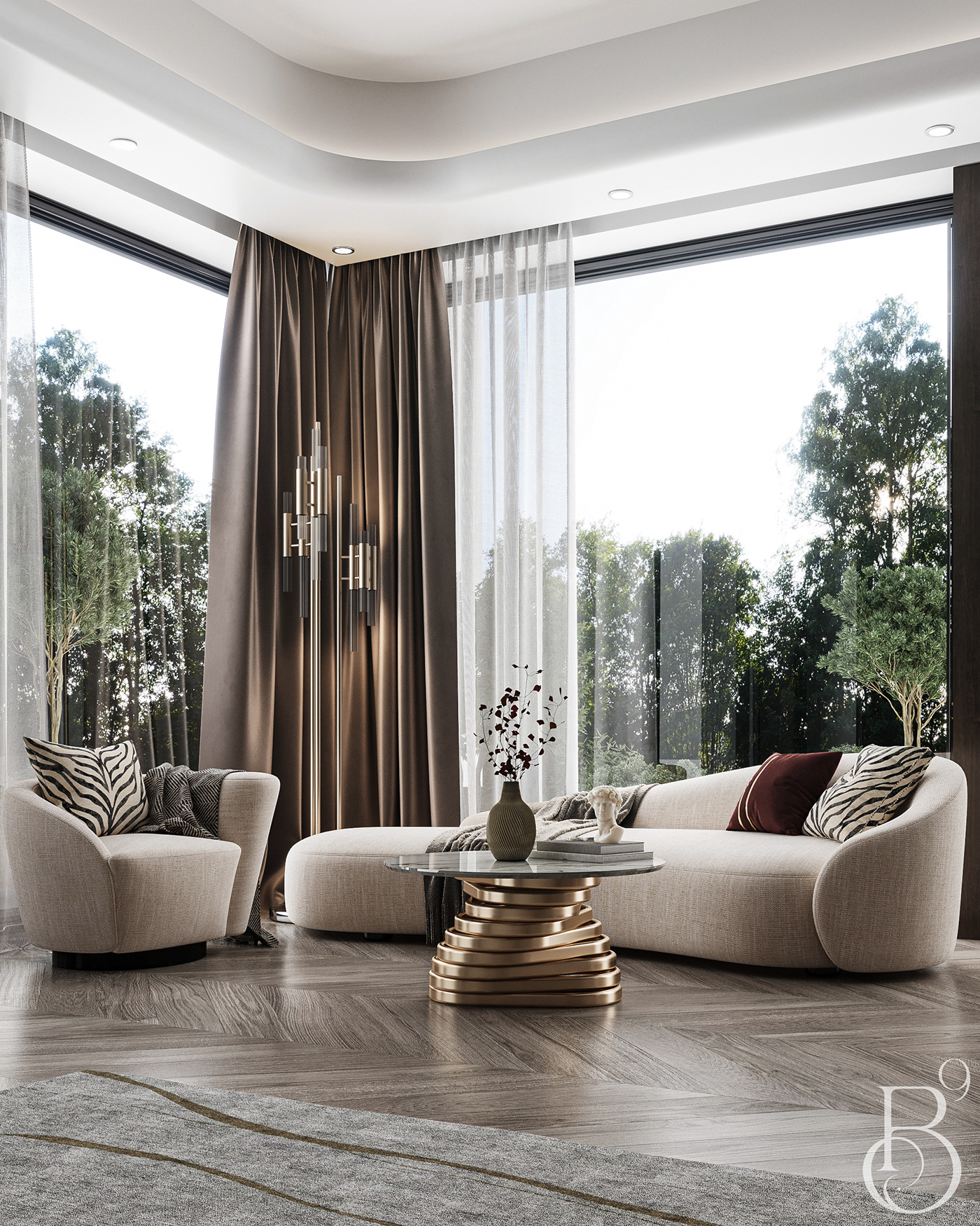 interior design  architecture Render visualization 3ds max modern corona archviz luxury bedroom