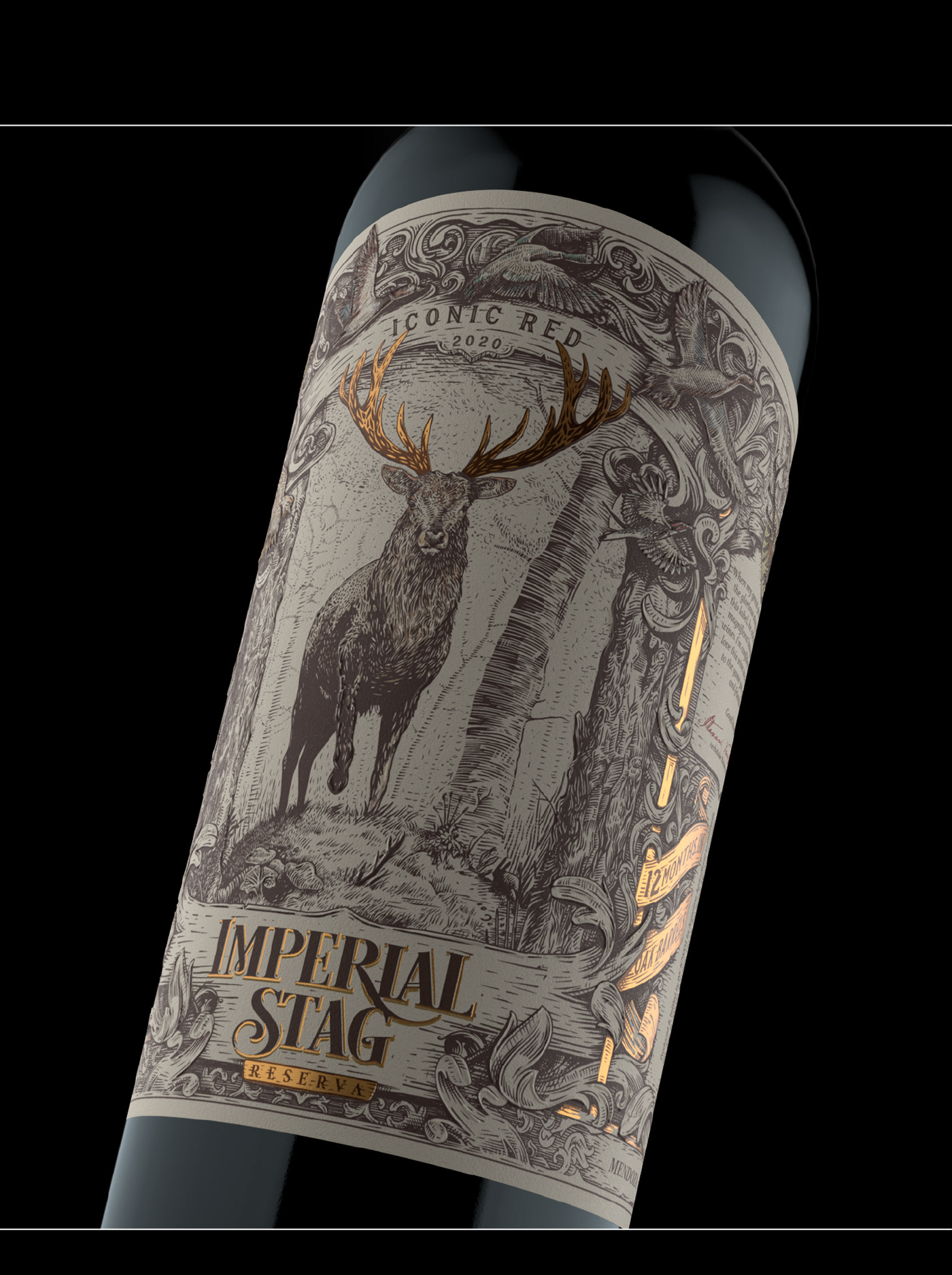 argo ciervo deer imperial Label label wine Packaging stag wine
