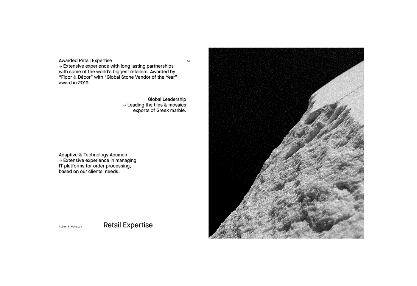 architecture brand identity brochure editorial design  graphic design  grid Layout Marble print typography  
