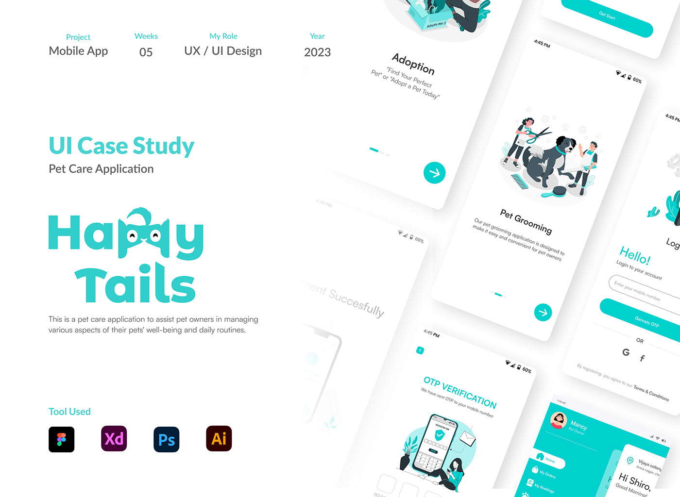 UI/UX ui design protfolio Logo Design Mobile app app app design application Case Study Figma