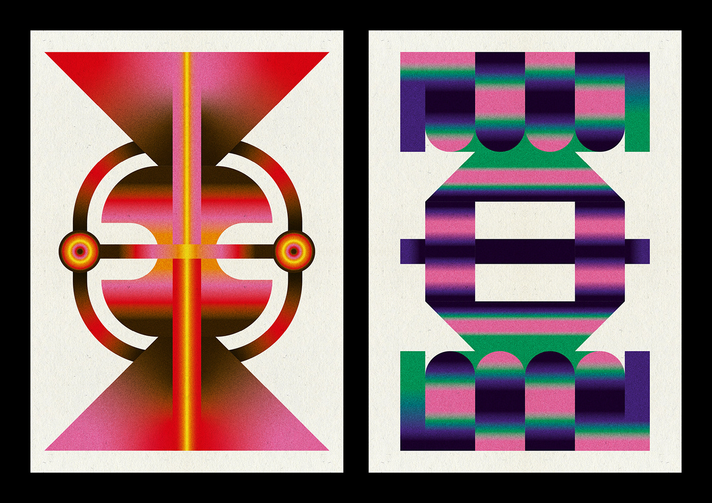 abstract Digital Art  geometric geometry gradient minimal modern poster symmetry Totem