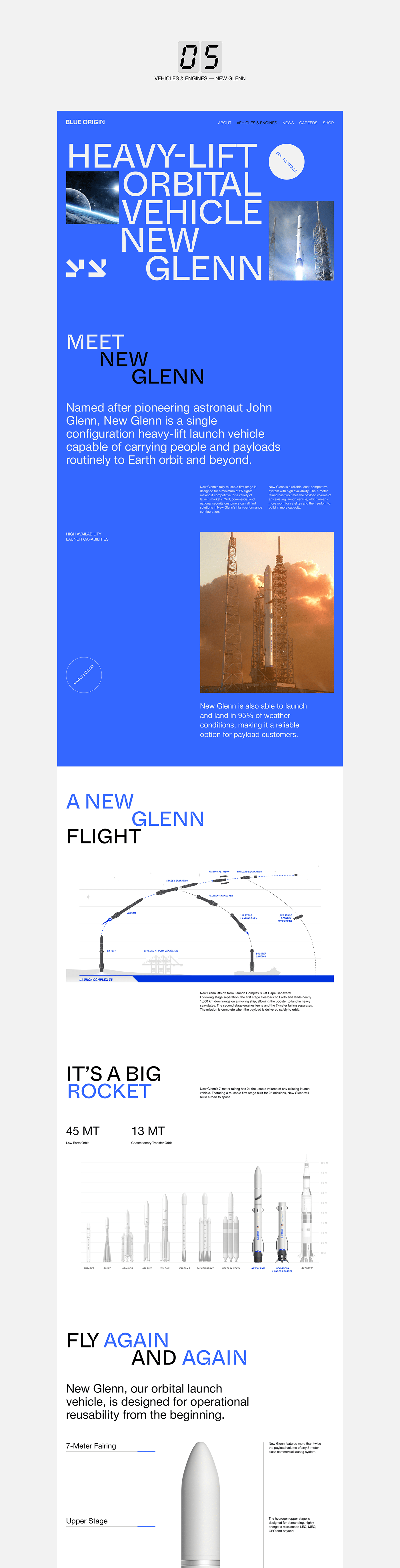 behancereview blueorigin inspiration Space  Webdesign