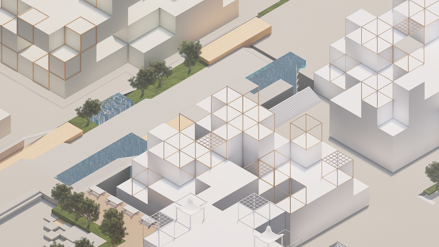 3D architecture Contour Landscape pixels ras elhekma sea Urban Urban Design user experience
