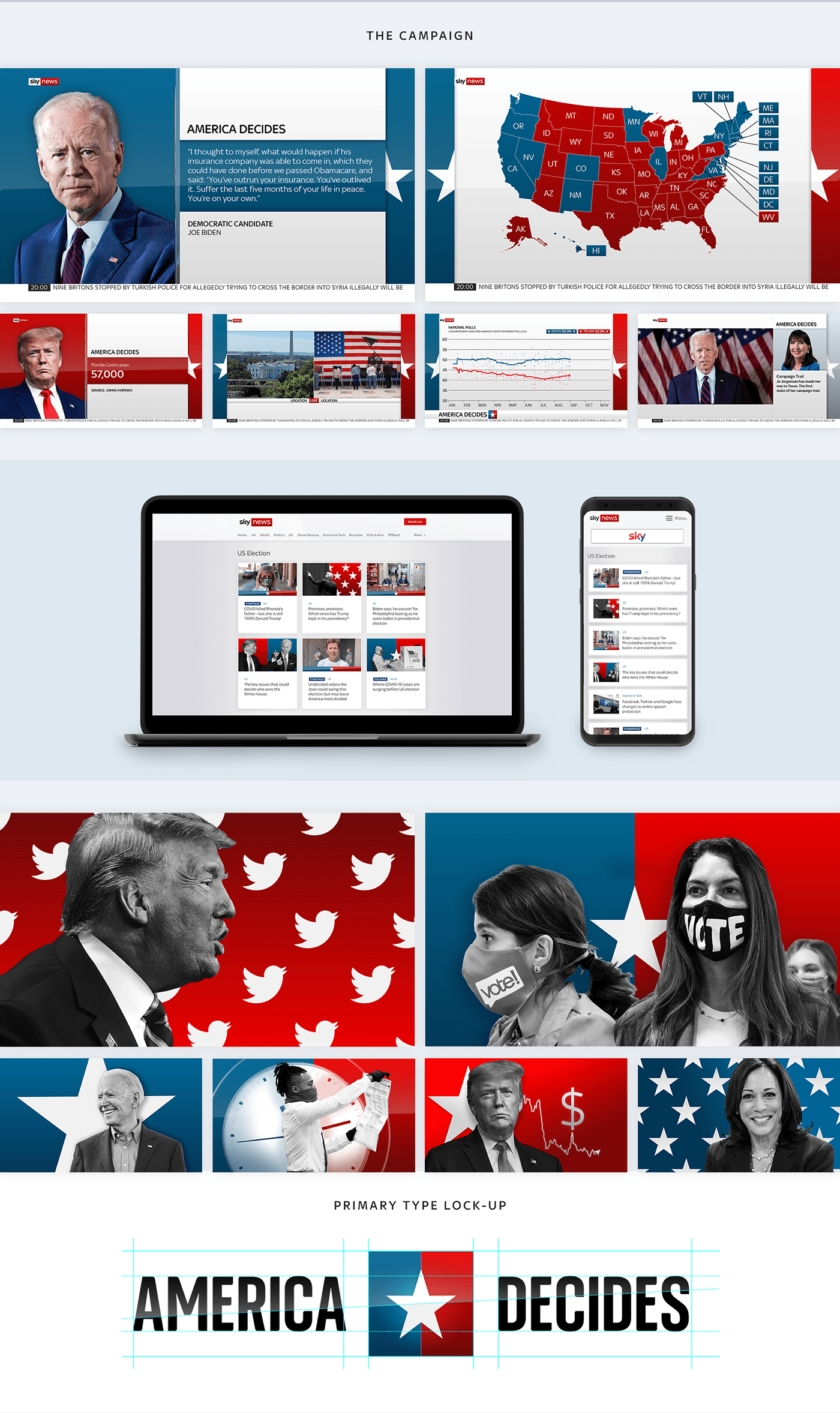 america branding  Broadcast Design Election infographics motion news politics Us vr