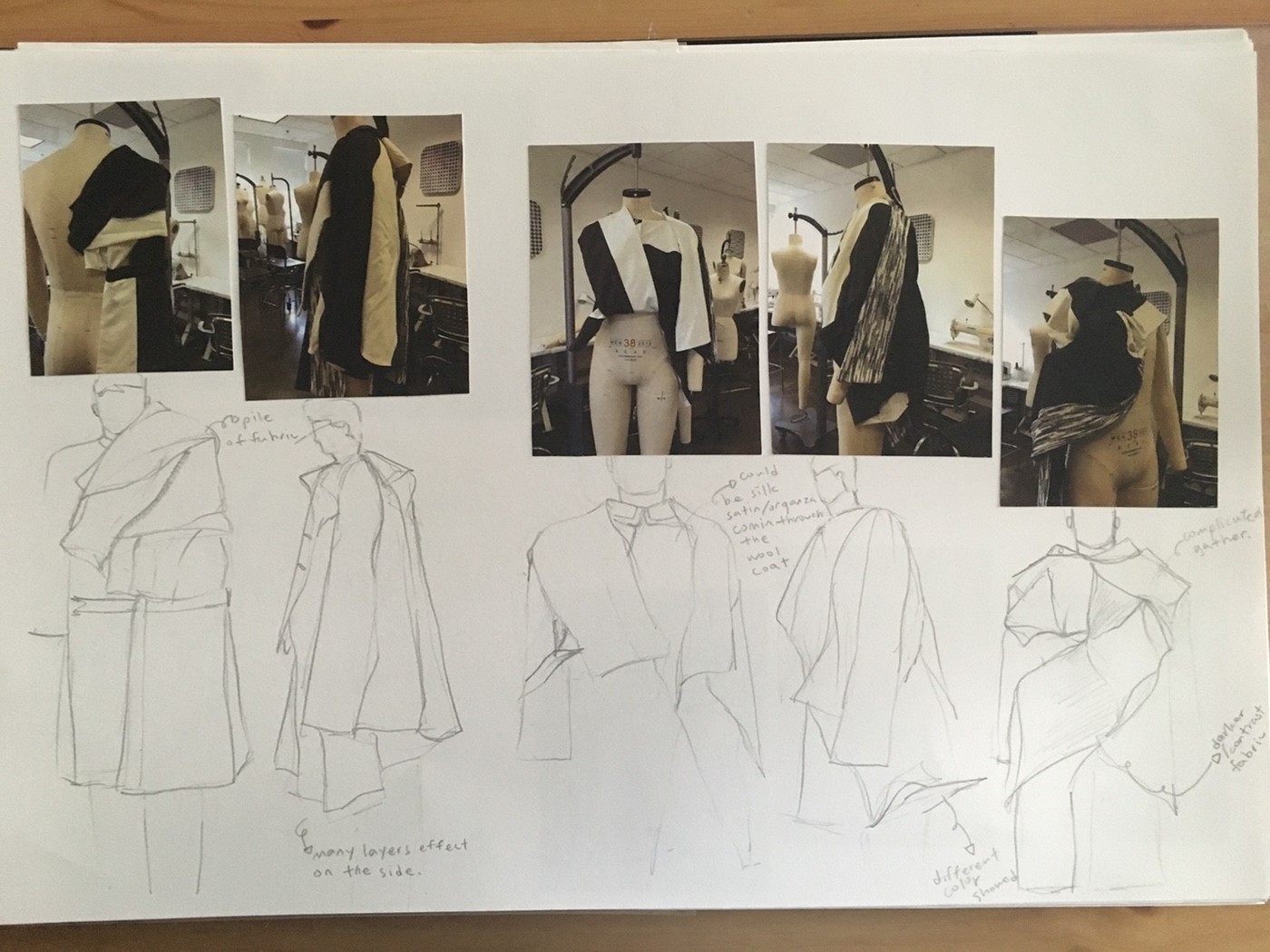 Fashion  bird texture Processbook Menswear trenchcoat foil