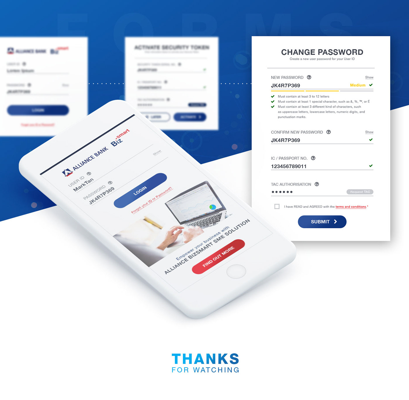 Bank alliance Website Design financial business