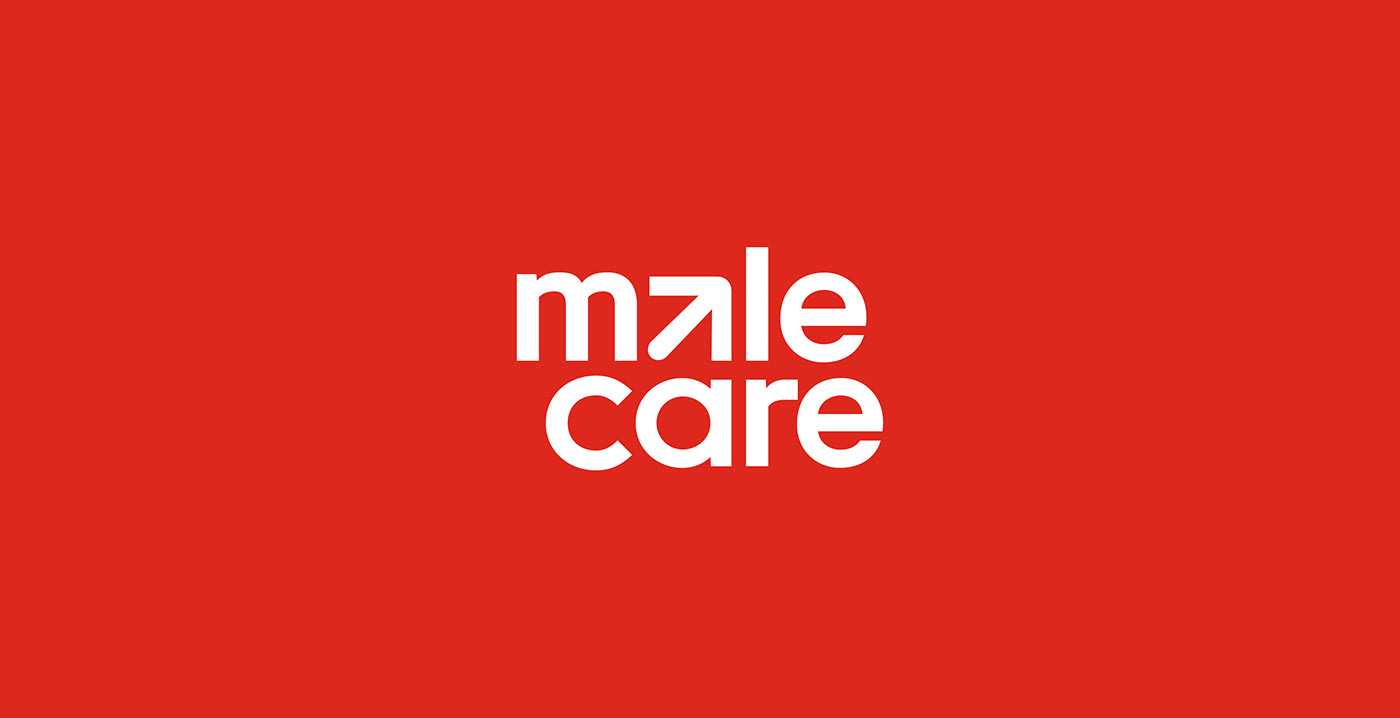 arrow branding  cancer care logo Logotype male red typography   symbol