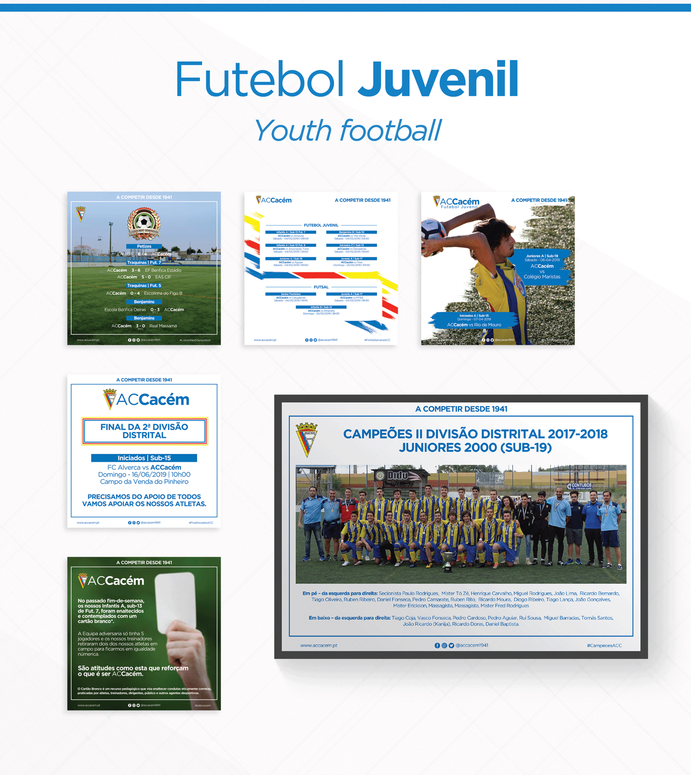design football communication social media ACCacem graphic sports cacem football club