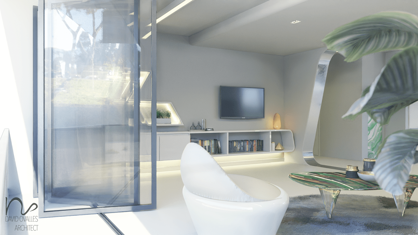 design house Interior modern architecture Render visualization 3D diseño