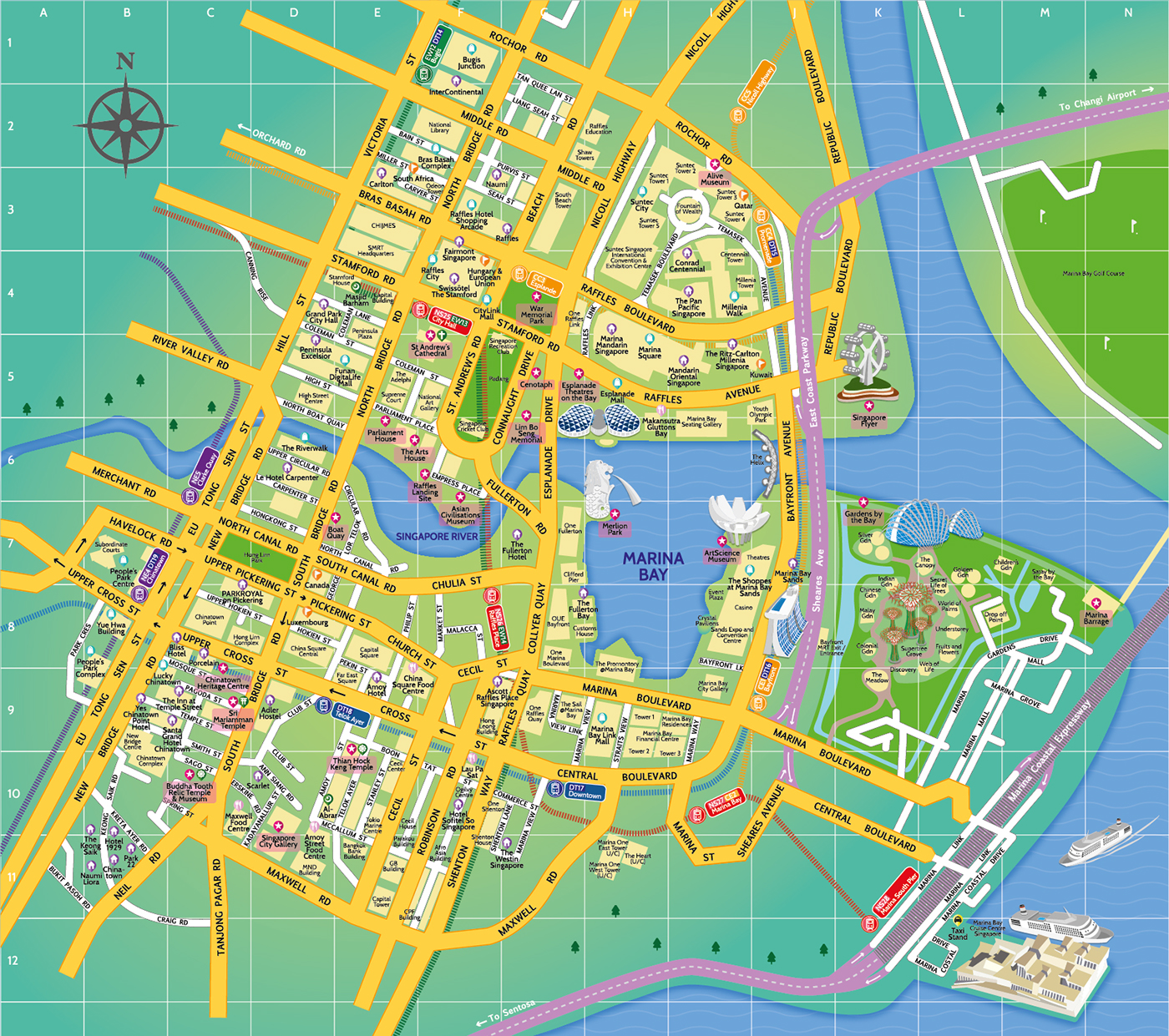 Tourist Map of Marina Bay Singapore on Behance