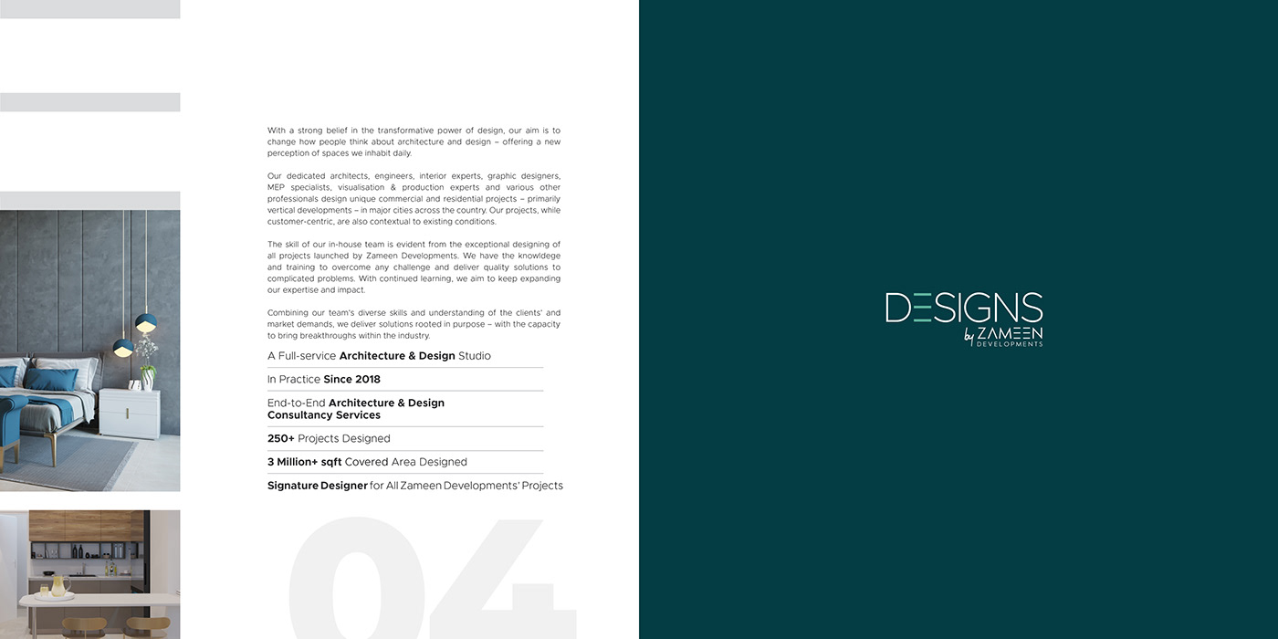 Advertising  brochure building catalog marketing   minimal print property real estate typography  