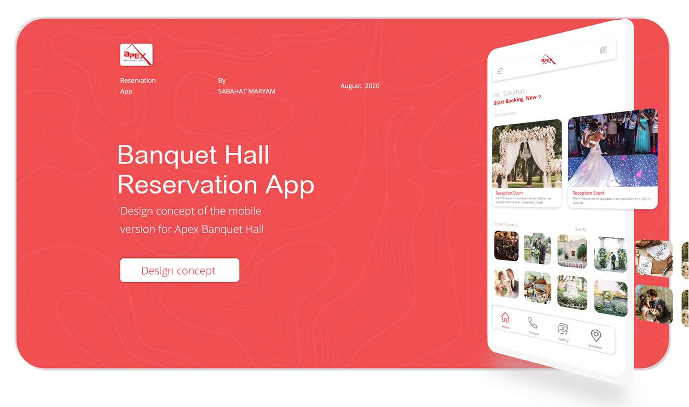 app ui Banquet hall app booking app clean app design Interaction design  ios Modern UI Reservation app UI UX Android ux