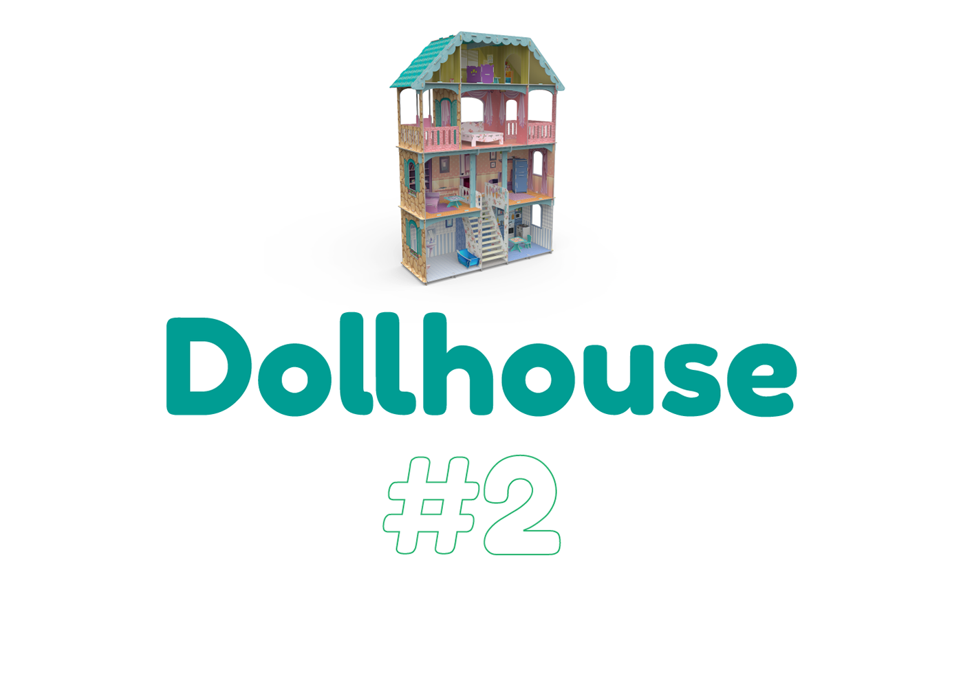 carboard contruction dollhouse puzzle toy