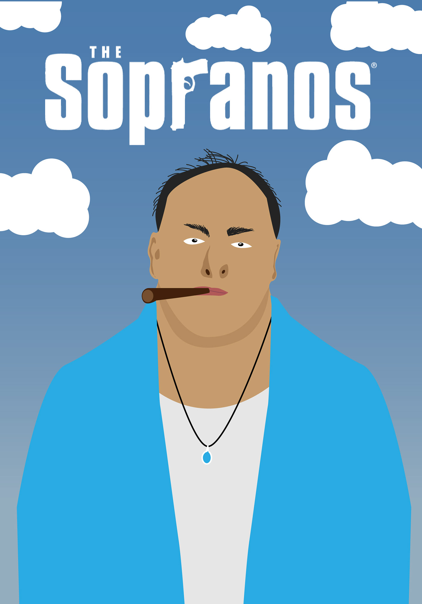 Sopranos movie poster design adobe illustrator digital illustration