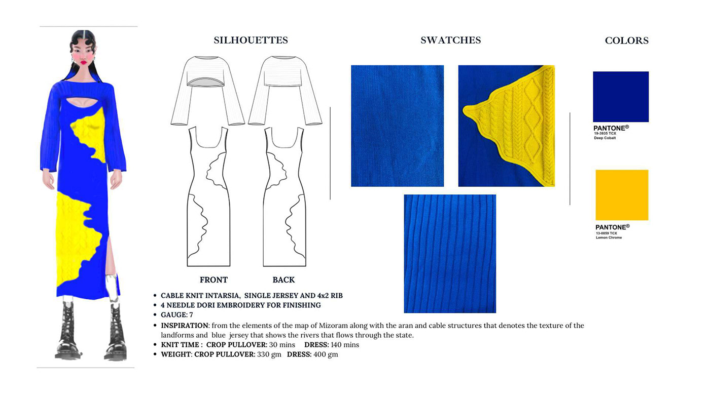 knitwear design Fashion  graduation project NIFT flatknit