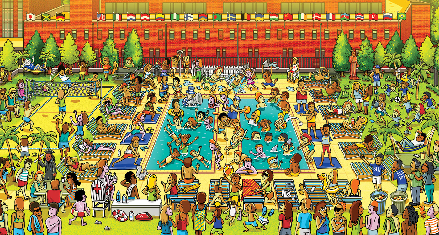 calendar campus Pixel art search and find seek and find Students University where is waldo Where Is Wally saint louis