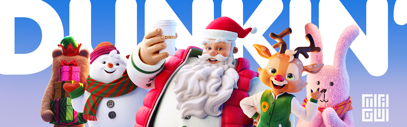Christmas 3D CGI photoshop Render natal marketing   Graphic Designer xmas pixar