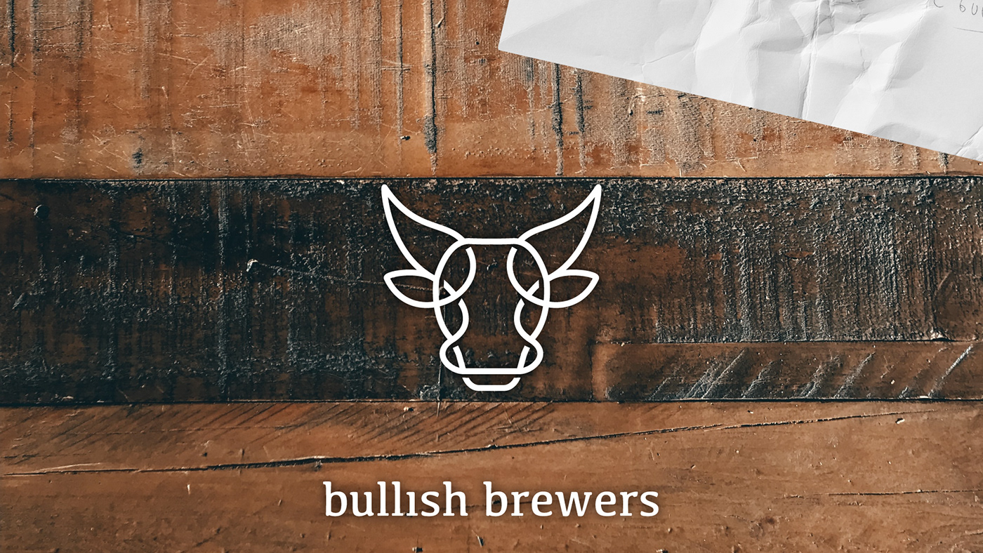 beer branding  brewery bull can coaster cow identity
