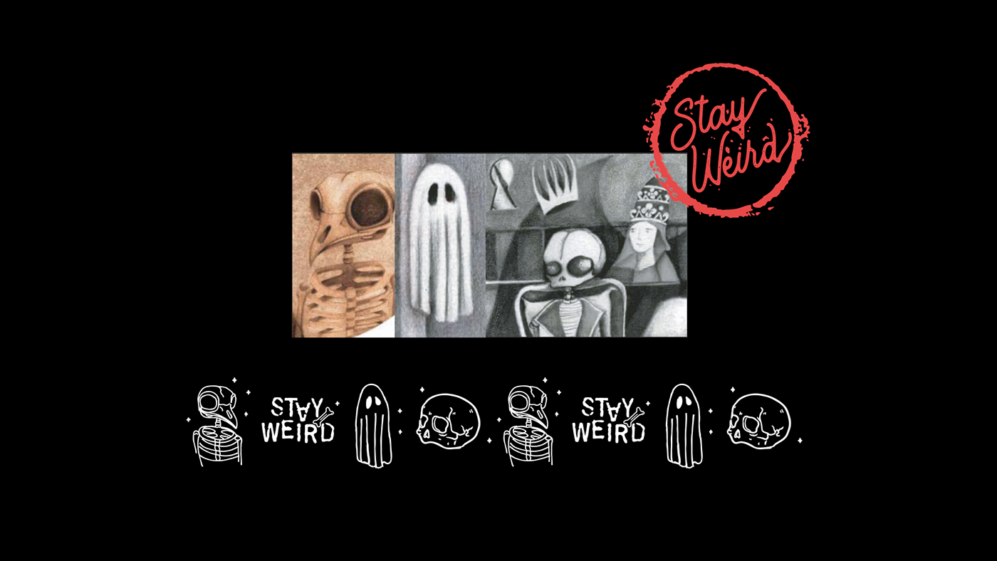 dark fantasy ghost horror skeleton skull weird Graphic Designer branding  ILLUSTRATION 
