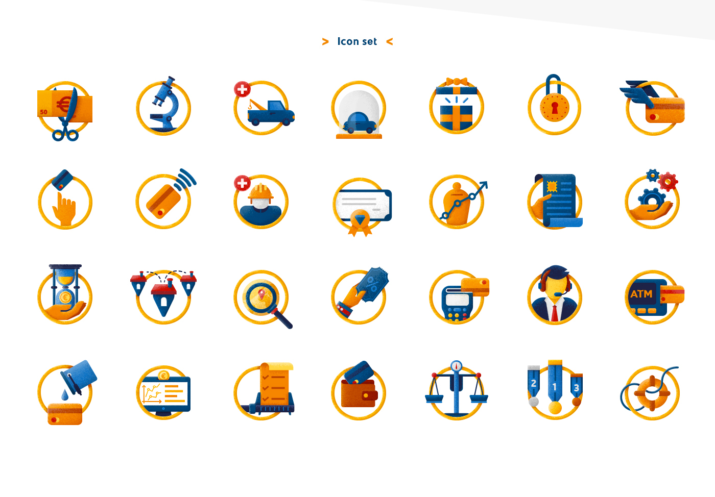 Bank online banking vector Illustrator icons money credit card Website corporate collections business financial colors identity texture