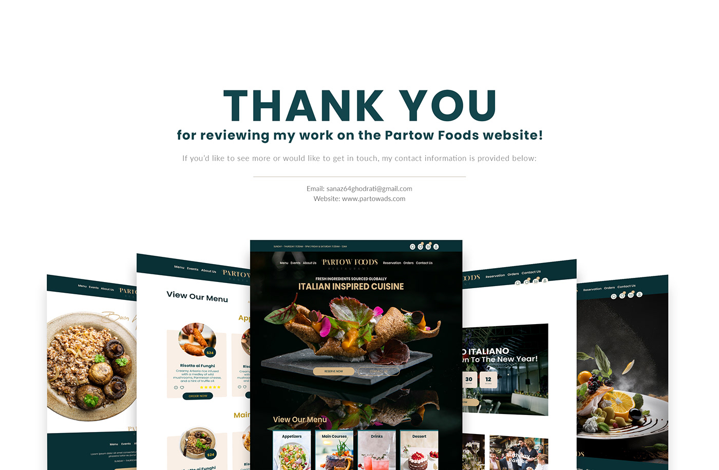 UI/UX ui design Case Study responsive website Figma UX design user interface Restaurant Website free figma templates partow ads