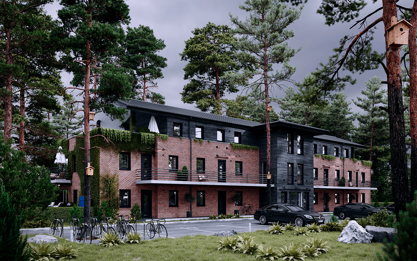 architecture CG CGI corona exterior house Render residential visualisation visualization
