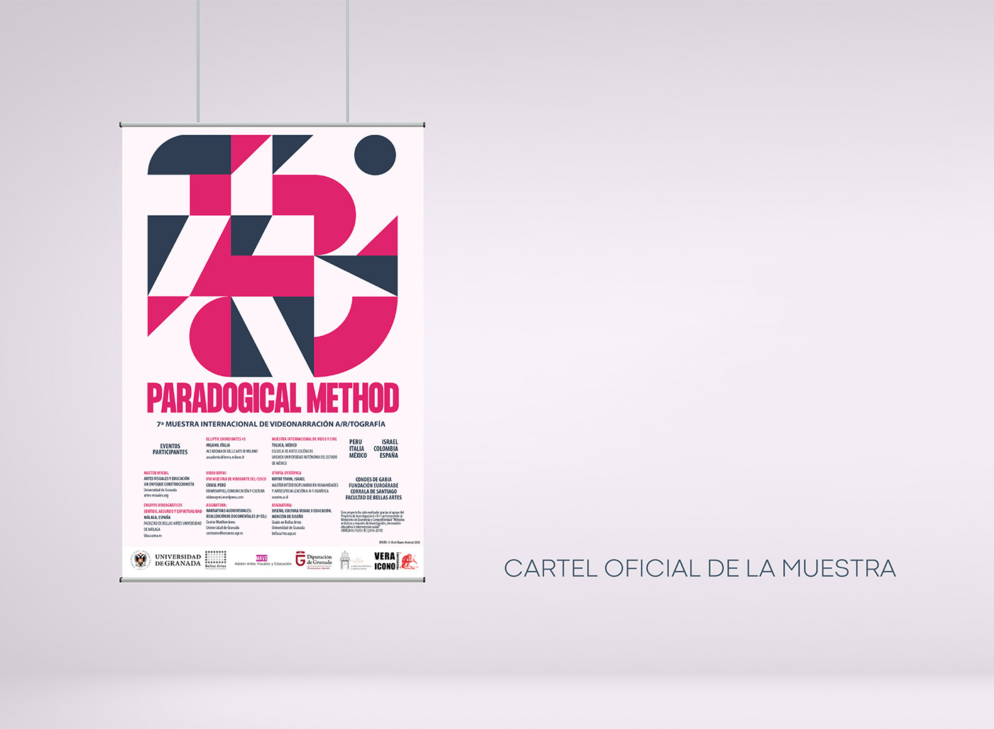 cartel catalogo internacional logo maquetación minimal muestra Paradox poster Videoarte