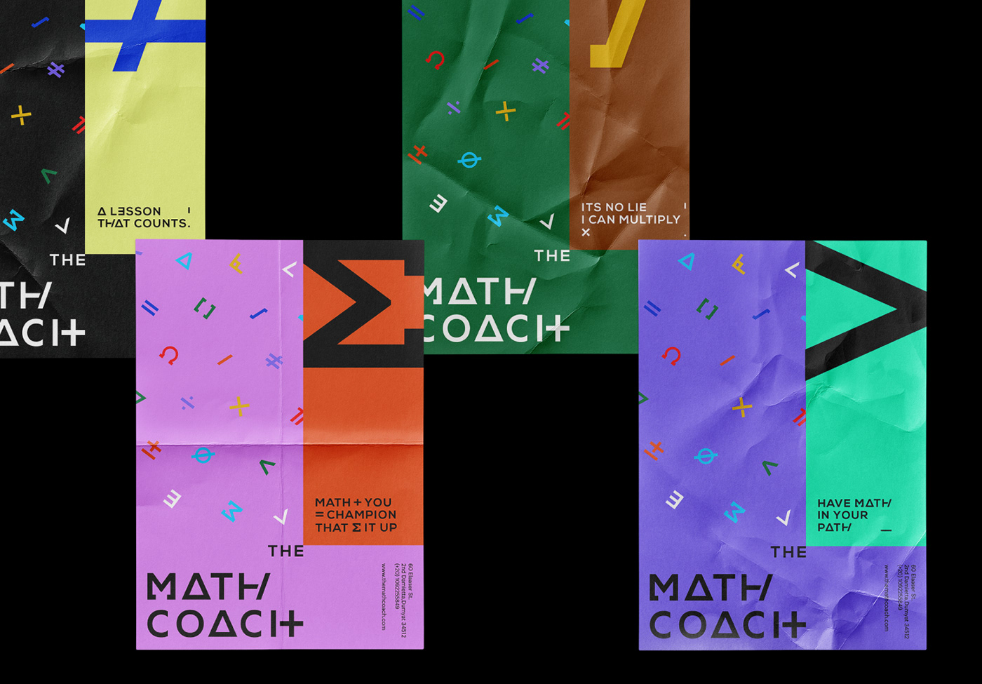 brand identity Coach courses Education logo math personal teacher branding  typography  