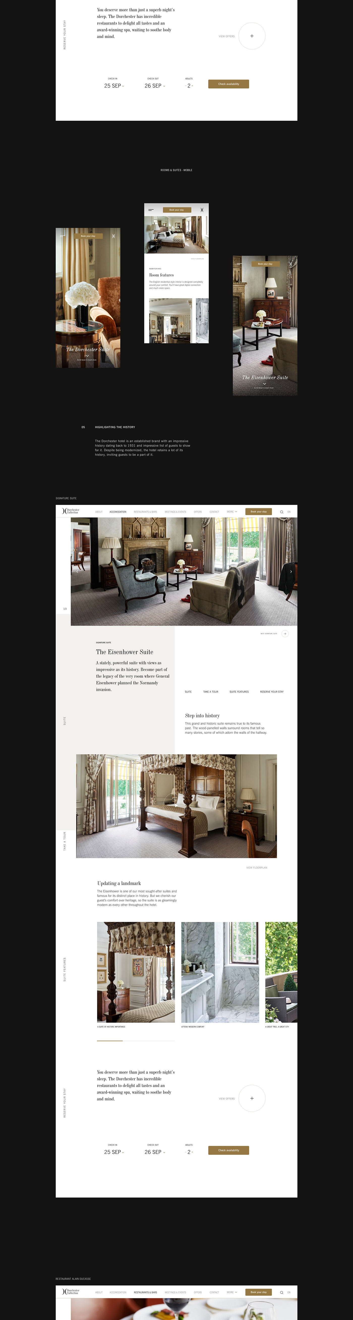 hotel interaction product design  Responsive UI ux visual webconcept Adobe XD Webdesign