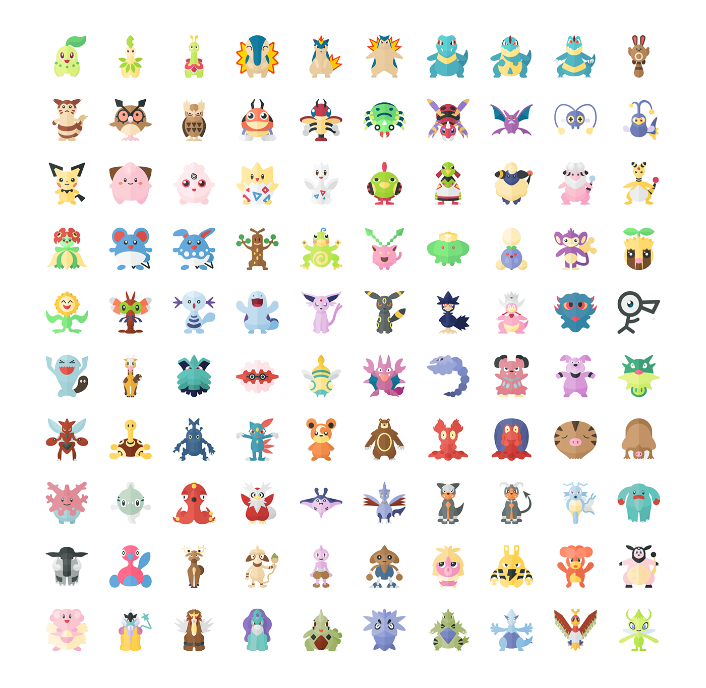 Pokemon icons iconography Character ILLUSTRATION  Fan Art animation  motion graphics 