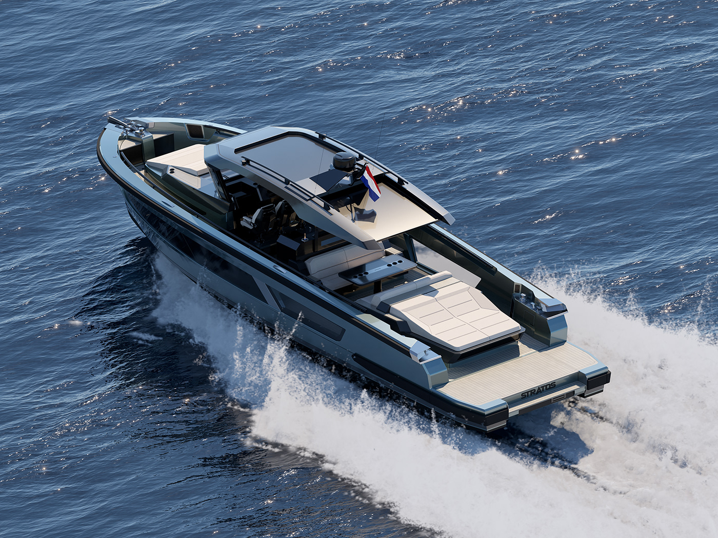 3D CGI visualization Render 3ds max corona nautical sea Ocean yacht